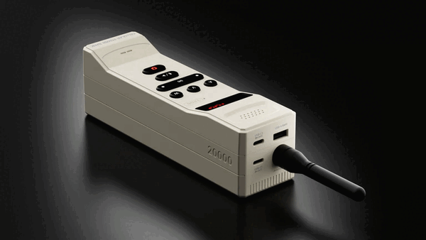 El cargador portátil Trozk Cellular Power Bank cuenta con tres puertos USB y una antena extraíble.