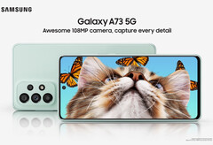  Galaxy El Galaxy A73 5G es el quinto smartphone de la serie A anunciado este mes. (Fuente de la imagen: Samsung)