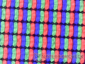Nítida matriz de subpíxeles con una granulosidad mínima debido a la superposición brillante
