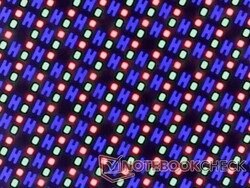 Nítida matriz de subpíxeles RGB