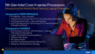 Características del Intel Core i9-11980HK. (Fuente: Intel)