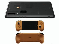 Un render del Ayaneo Gaming Pad y el mando telescópico diseñado para él. (Fuente de la imagen: Ayaneo - editado)