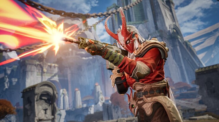 Un personaje rodando en Highguard. 