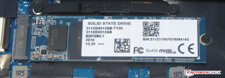 Un SSD PCIe sirve como unidad del sistema.
