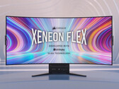 El Corsair Xenon Flex 45WQHD240 tiene la primera pantalla OLED plegable del mundo. (Fuente de la imagen: Corsair)