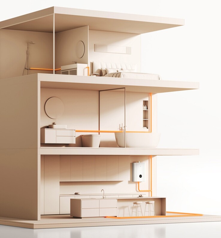 El conjunto de cargador de tres puertos GaN de 67 W de Xiaomi. (Fuente de la imagen: Xiaomi)