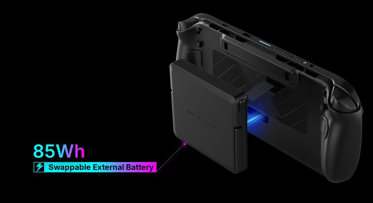 La consola portátil para videojuegos OneXPlayer X2 Mini cuenta con una batería extraíble. 