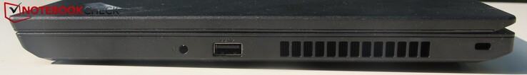 Derecha: puerto de audio combinado (enchufe), USB-A 3.0, Kensington