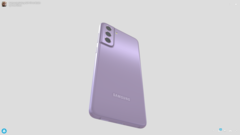 Un nuevo modelo Galaxy S21 FE. (Fuente: Evan Blass vía SketchFab)