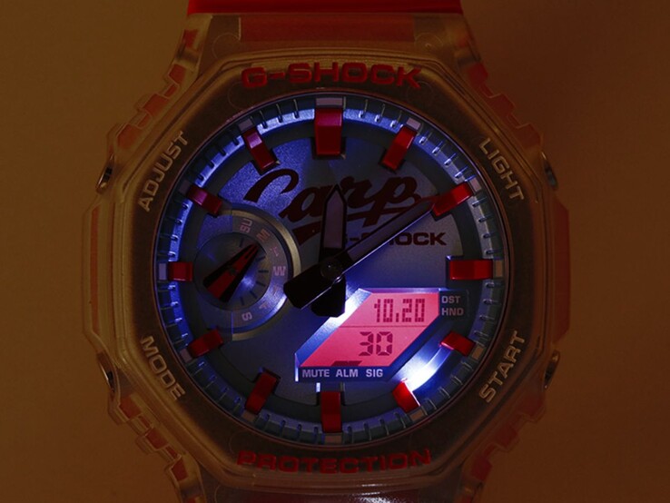 El 2026 Casio G-Shock x Hiroshima Toyo Carp GA-2100X. (Fuente de la imagen: tienda Hiroshima Toyo Carp)