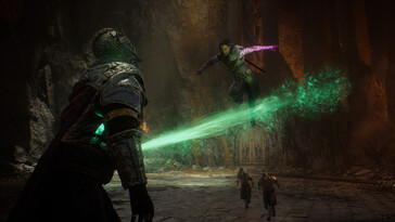Una imagen que muestra una batalla en *Echoes of the End: Enhanced Edition*.