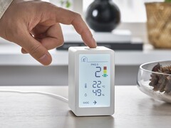 El sensor inteligente de calidad del aire VINDSTYRKA de IKEA puede conectarse a otros productos inteligentes para el hogar. (Fuente de la imagen: IKEA)