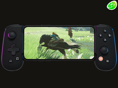 El desarrollador recomienda cambiar a otro emulador de Nintendo Switch llamado Eden. En la imagen: un teléfono emulando un juego de Switch (Fuente de la imagen: Backbone, Nintendo y Sudachi - editado) 