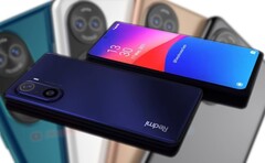 Un render conceptual del Redmi K50 Pro realizado por un fan tiene una carcasa de cámara similar a la del Huawei P50 (fondo). (Fuente de la imagen: Easy Access Tech/Pocket-lint - editado)
