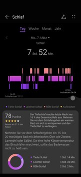 La aplicación Salud muestra un análisis gráfico detallado del sueño.