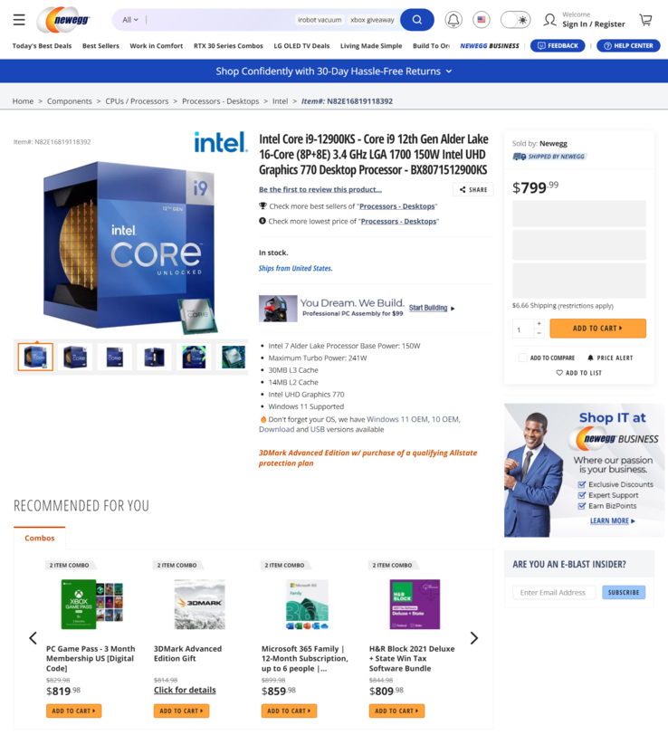 (Fuente de la imagen: Newegg)