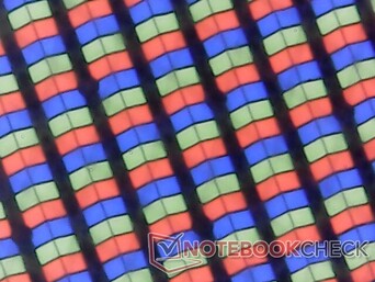 Subpíxeles RGB nítidos con una granulosidad mínima de la superposición brillante