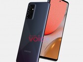 Un render de Galaxy A72 (5G). (Fuente: Voice)