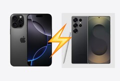 El Samsung Galaxy S25 Ultra dio al iPhone 16 Pro Max una carrera por su dinero en la prueba de velocidad de PhoneBuff. (Fuente de la imagen: Apple, Samsung, editado)