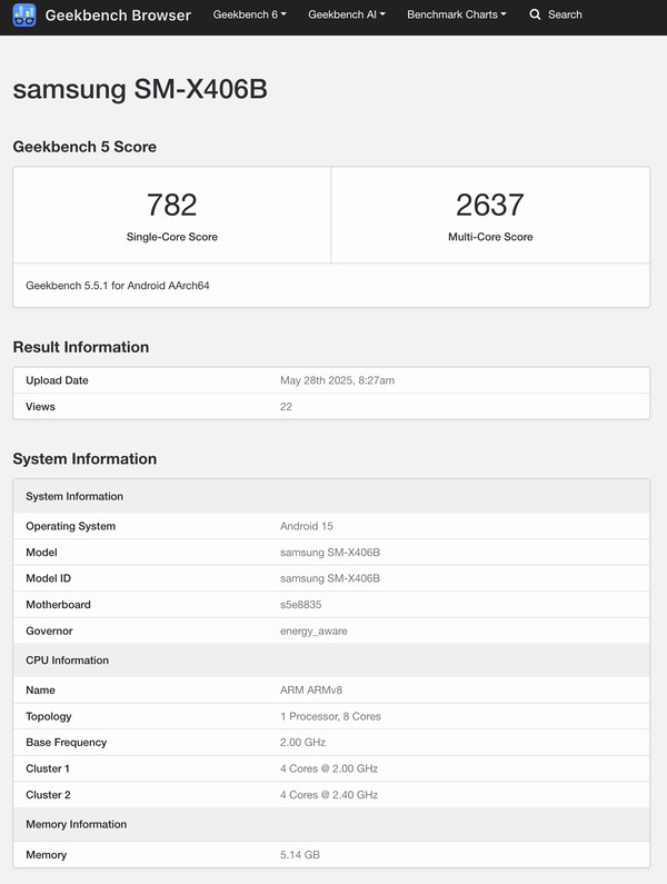 (Fuente de la imagen: Geekbench)