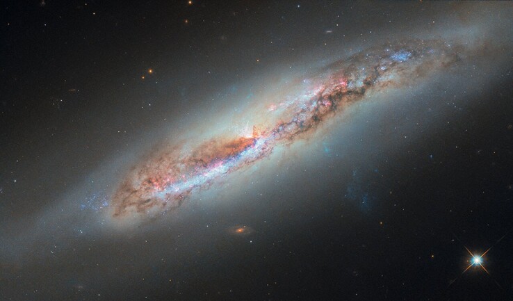 Imagen del Hubble del NBC 4388 (Fuente de la imagen: ESA/Hubble, NASA, S. Veilleux, J. Wang y J. Greene)