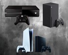 Se muestran las consolas Xbox One, Xbox Series X, PS4 y PS5 (Fuente de la imagen: Microsoft Gaming, Sony PlayStation con ediciones)