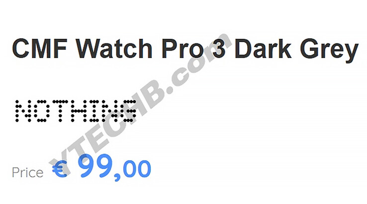 Filtración del precio del CMF Watch Pro 3 (Fuente de la imagen: YTECHB)