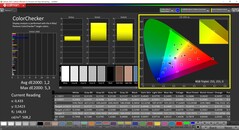 CalMAN ColorChecker calibrado (espacio de color de destino P3)