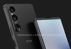 Se rumorea que el Xperia 1 VI será más corto pero más ancho que el actual Xperia 1 V. (Fuente de la imagen: @OnLeaks & Android Headlines)