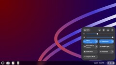 Escritorio Linux en vivo de Oreon 10 con panel de configuración mostrado
