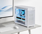 El Prime A303 acabado en blanco con paneles laterales de cristal. (Fuente de la imagen: Asus)