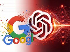 ChatGPT hace a un lado a Google (Cuadro simbólico Nano Banana Pro)