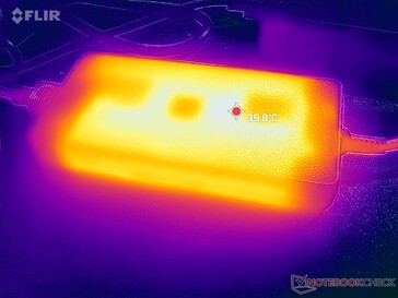 El adaptador de CA puede alcanzar los 40 C cuando se ejecutan cargas exigentes durante períodos prolongados