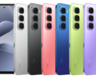 El Infinix Hot 60i está disponible en los colores negro elegante, plata titanio, azul sombra, rojo neón, verde prado y morado ojo de alma (Fuente de la imagen: Infinix)