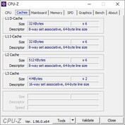 Lenovo IdeaPad Flex 5 CPU-Z: Pestaña de cachés