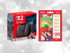 Switch 2 Mario Kart World Bundle con tarjetas regalo de Nintendo eShop (Fuente de la imagen: Nintendo of America, Sam&#039;s Club con modificaciones)