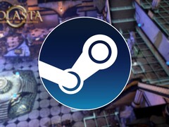 Una imagen en la que se muestra el logotipo de Steam y el juego Solasta: Crown of the Magister, ahora con un 75 % de descuento en Steam.