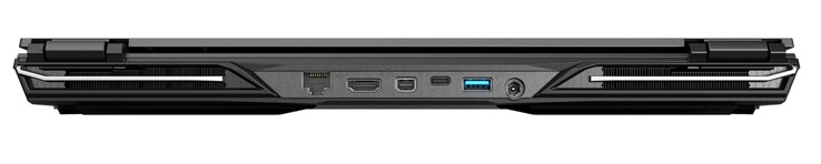 Atrás: RJ45-LAN, HDMI 2.0, Mini-DisplayPort 1.4, USB-C 3.1 Gen2 (DisplayPort), USB-A 3.0, adaptador de CA