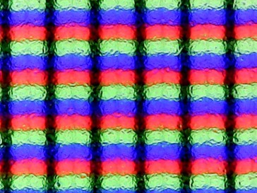 Superficie mate y cuadrícula de píxeles RGB