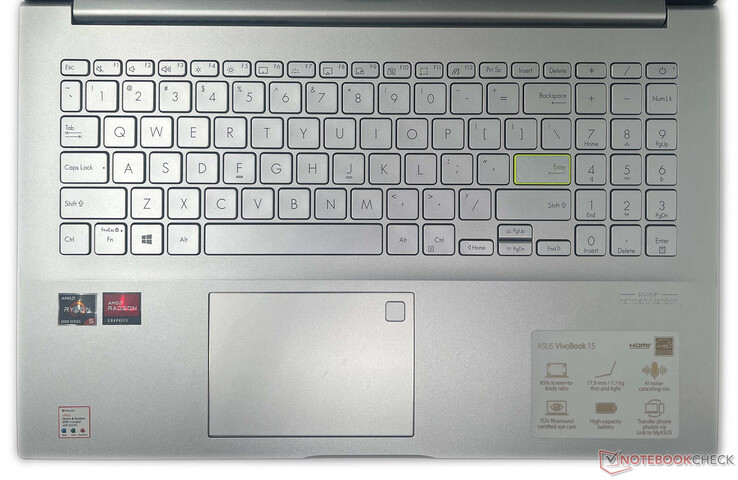 El touchpad del VivoBook 15 KM513 se siente algo apretado