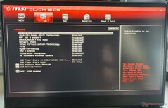 MSI Vector GP76 BIOS: Avanzado