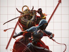 Gráfico de ventas de Assassin's Creed Sombras (Fuente de la imagen: Ubisoft, Freepik)