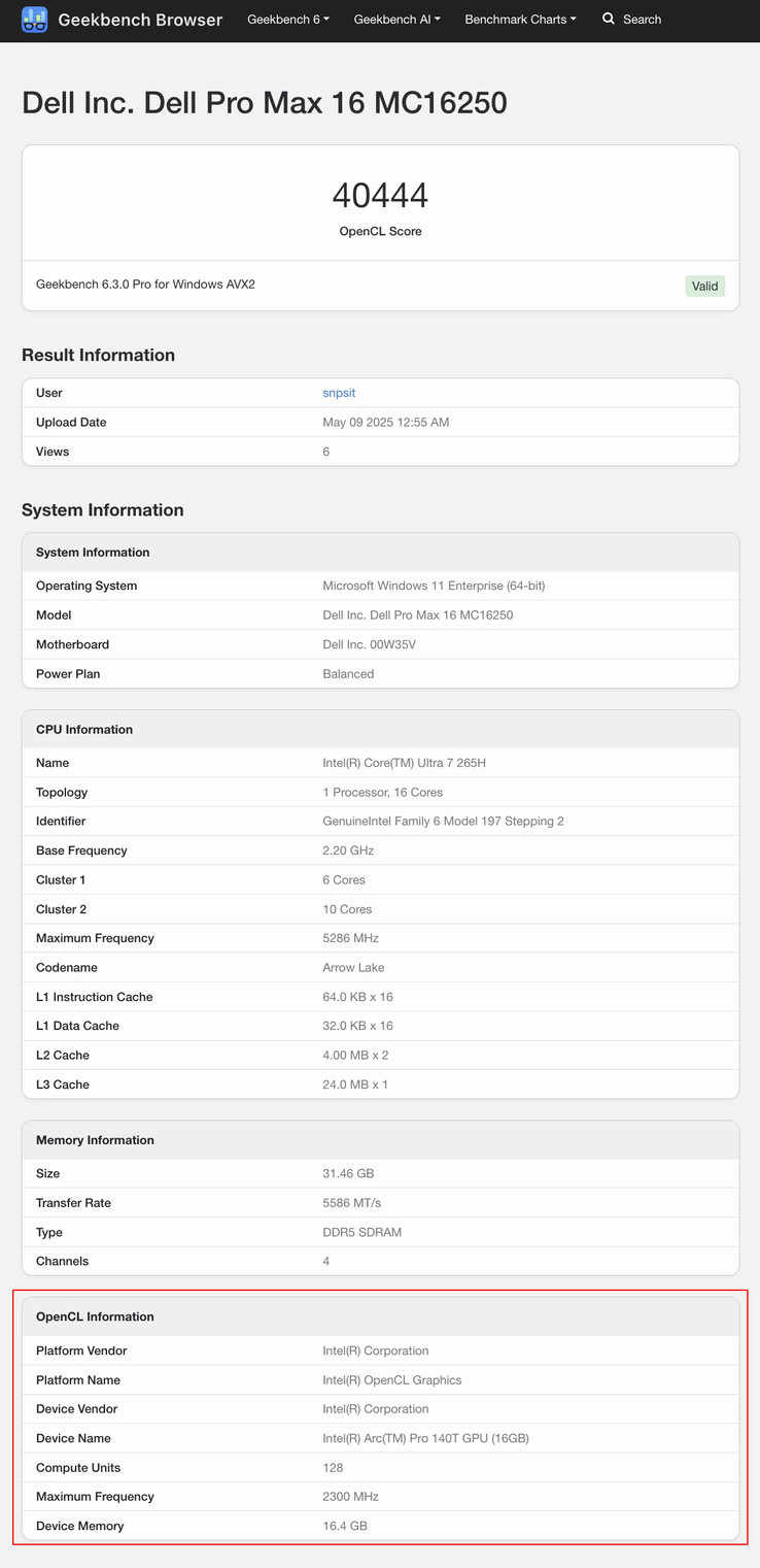 (Fuente de la imagen: Geekbench - editado)