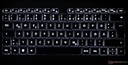 Retroiluminación del teclado en dos fases