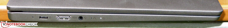Lado izquierdo: USB 3.2 Gen 1 (Tipo C, DisplayPort, entrega de energía), HDMI, audio combo