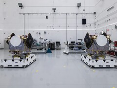 Las dos naves espaciales ESCAPADE de la NASA (Fuente de la imagen: Rocket Lab; recortada)