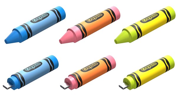 La memoria USB-C Crayola de SanDisk está disponible en tres colores y tres capacidades. (Fuente de la imagen: SanDisk)