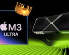 El SoC Apple M3 Ultra brilla en los primeros resultados de GFXBench, intercambiando golpes con las GPU de sobremesa de gama alta de Nvidia y AMD. (Fuente de la imagen: Apple, Nvidia, editado)