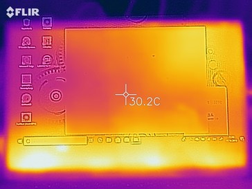 Mapa de calor durante la marcha en vacío - arriba