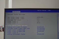 CPU configurada con 7 - 25 W
